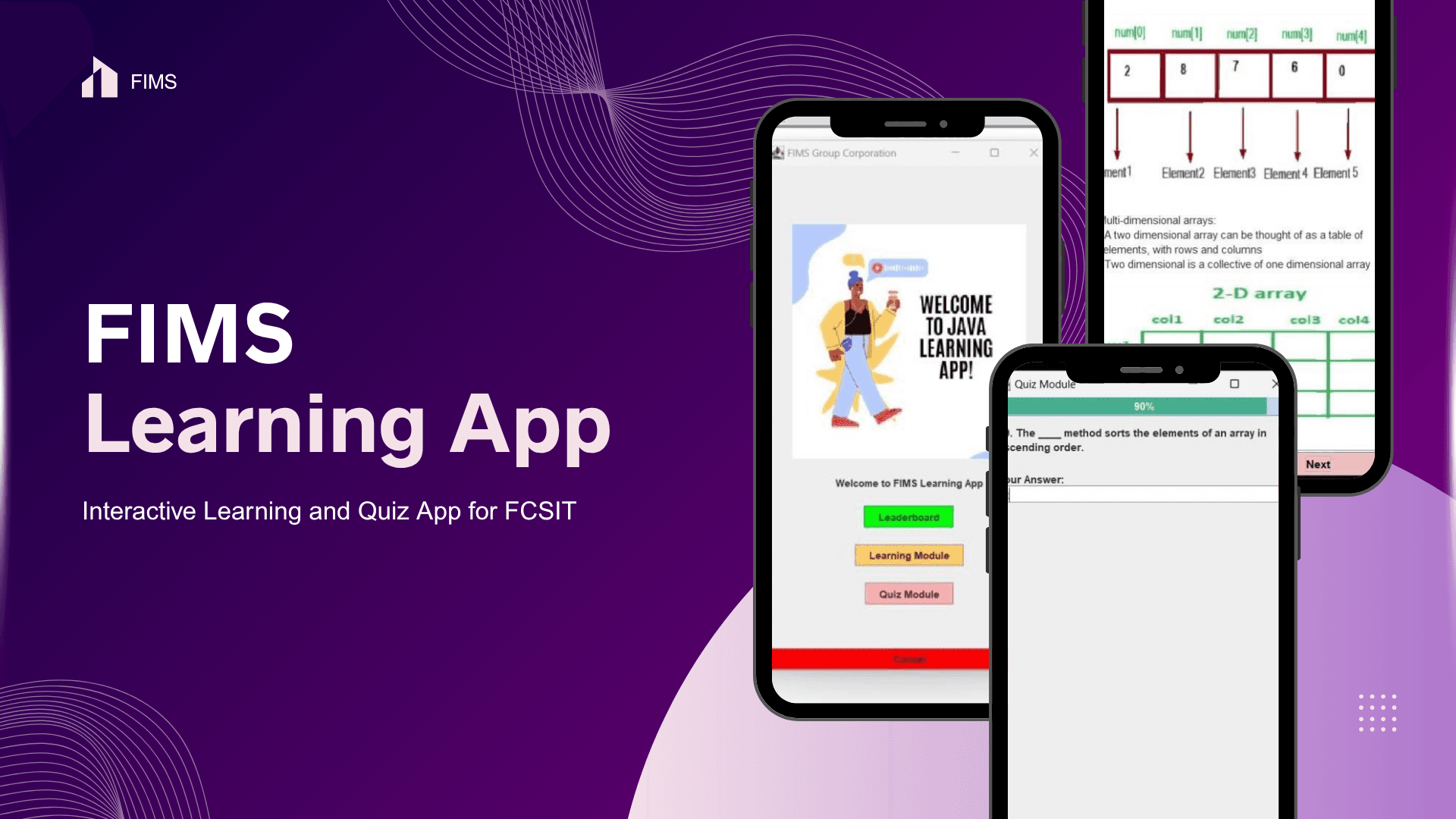 FIMS Learning App: Interactive Learning and Quiz App for FCSIT cover